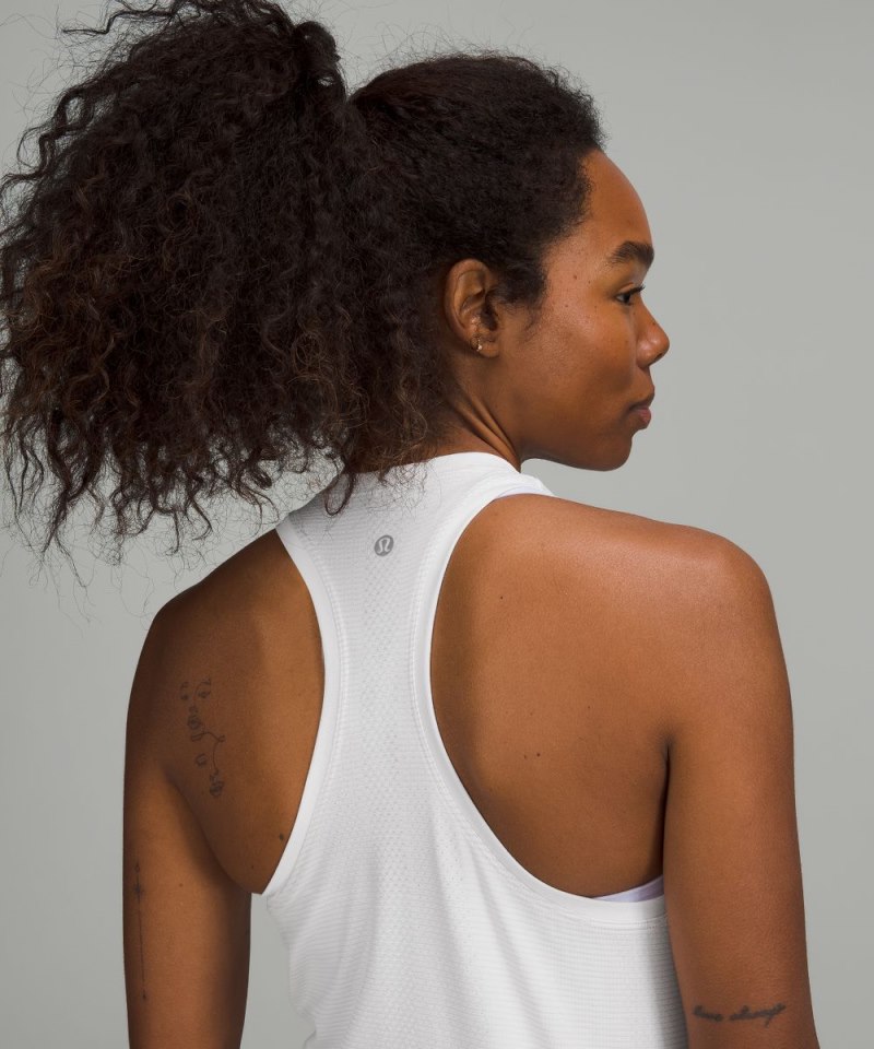 Lululemon Swiftly Tech Racerback Tank Top 2.0 *Race Length White / White Online Outlet Sale