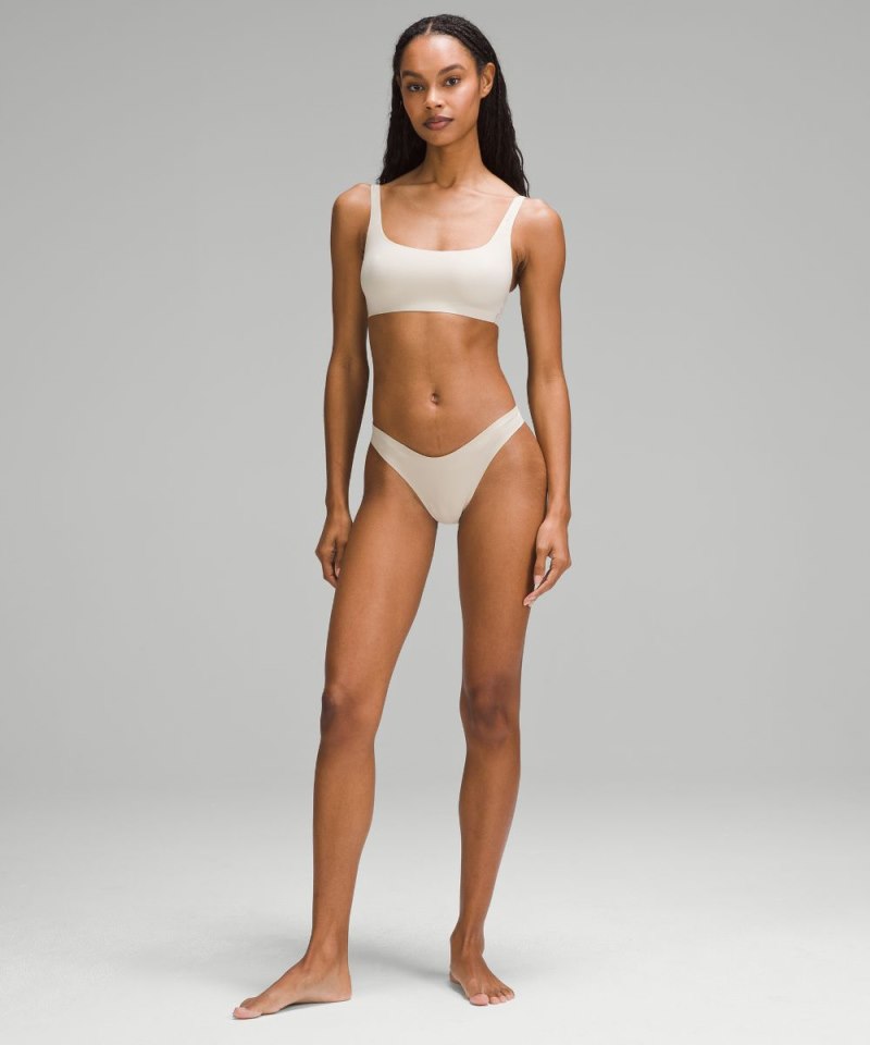 Lululemon Wundermost Ultra-Soft Nulu Dipped-Waist Thong Underwear Mojave Tan Online Outlet Sale