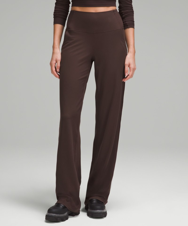 Lululemon lululemon Align™ Ribbed High-Rise Wide-Leg Pant *Tall Espresso Online Outlet Sale