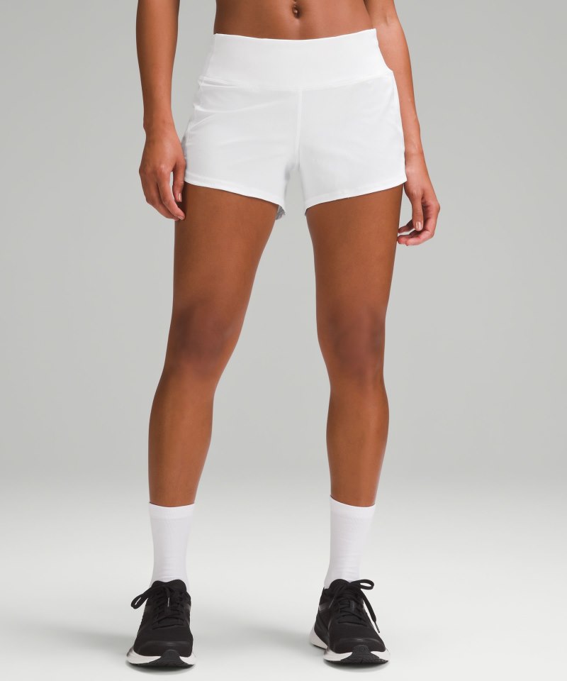 Lululemon Speed Up Mid-Rise Lined Short 4" White Online Outlet Sale