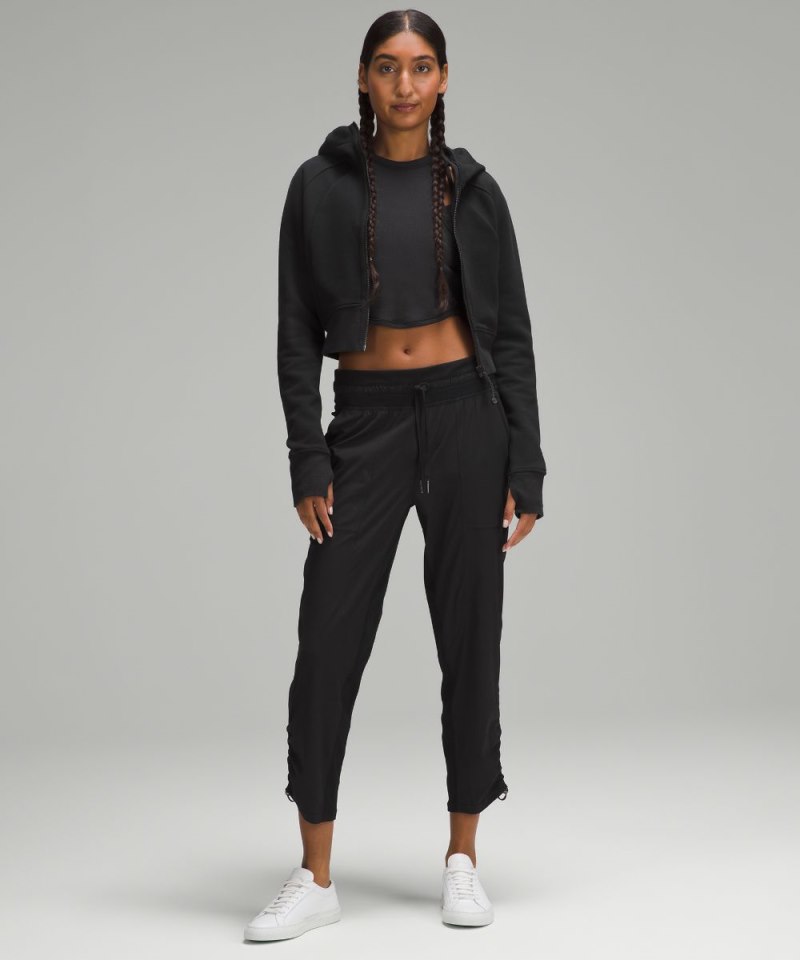Lululemon Scuba Full-Zip Cropped Hoodie Black Online Outlet Sale