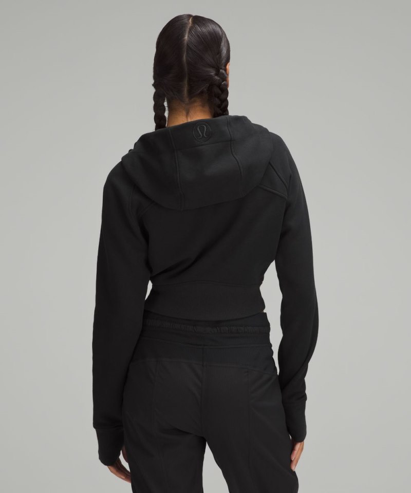 Lululemon Scuba Full-Zip Cropped Hoodie Black Online Outlet Sale