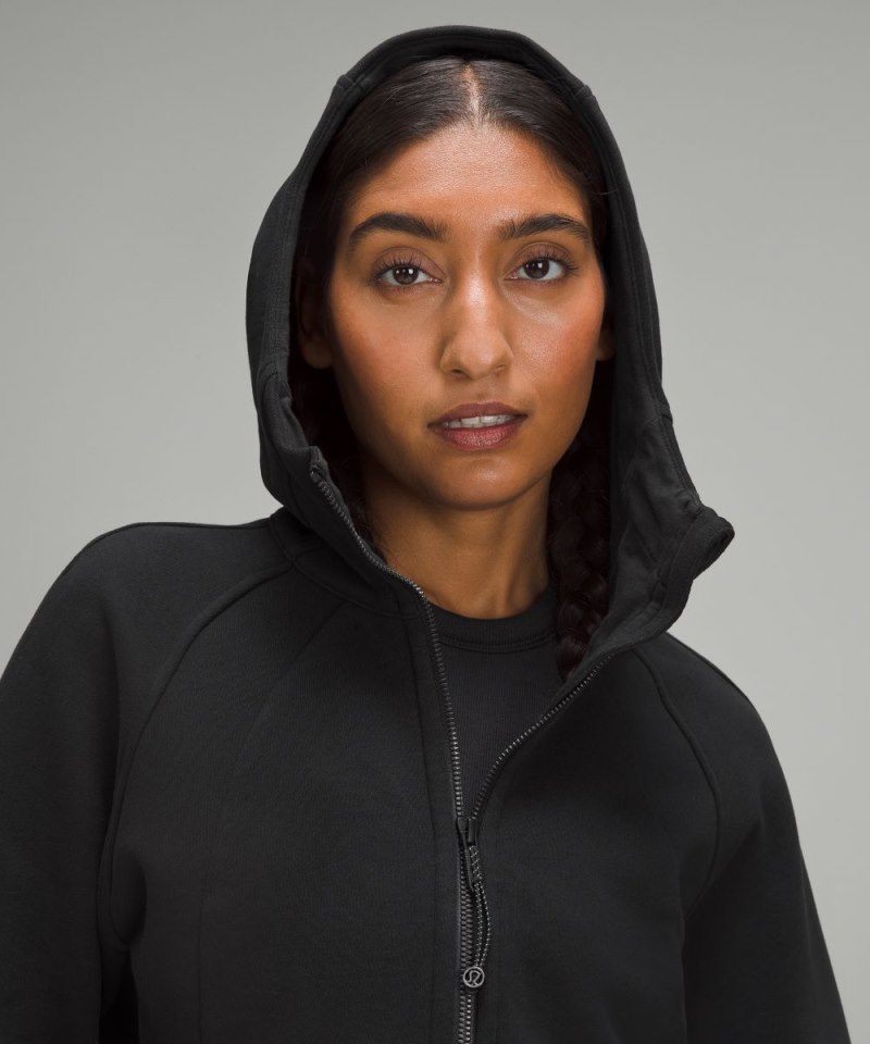 Lululemon Scuba Full-Zip Cropped Hoodie Black Online Outlet Sale