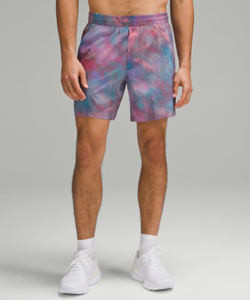 Lululemon Pace Breaker Linerless Short 7" Hazy Afterglow Multi Online Outlet Sale