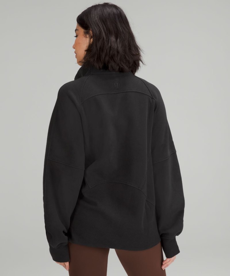 Lululemon Scuba Oversized Funnel-Neck Full Zip Black Online Outlet Sale