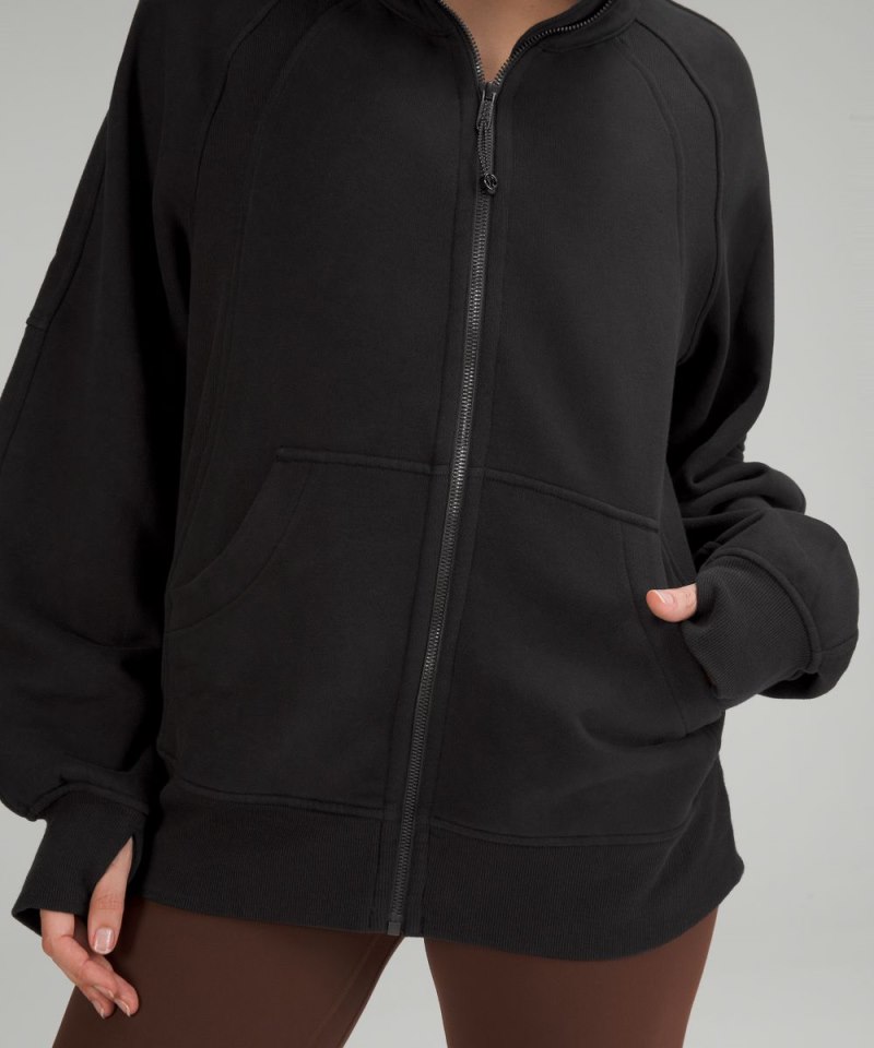 Lululemon Scuba Oversized Funnel-Neck Full Zip Black Online Outlet Sale