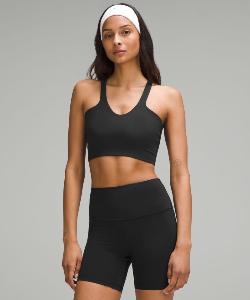 Lululemon Bend This V and Racer Bra *Light Support, A-C Cups Black Online Outlet Sale
