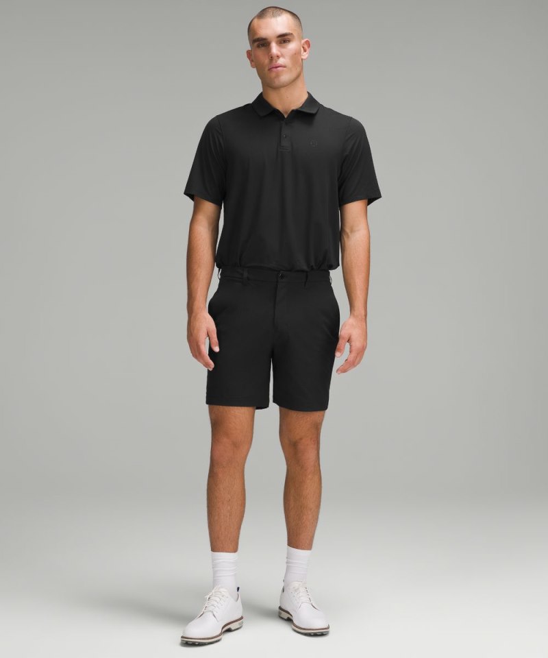 Lululemon Logo Sport Polo Short Sleeve Black Online Outlet Sale