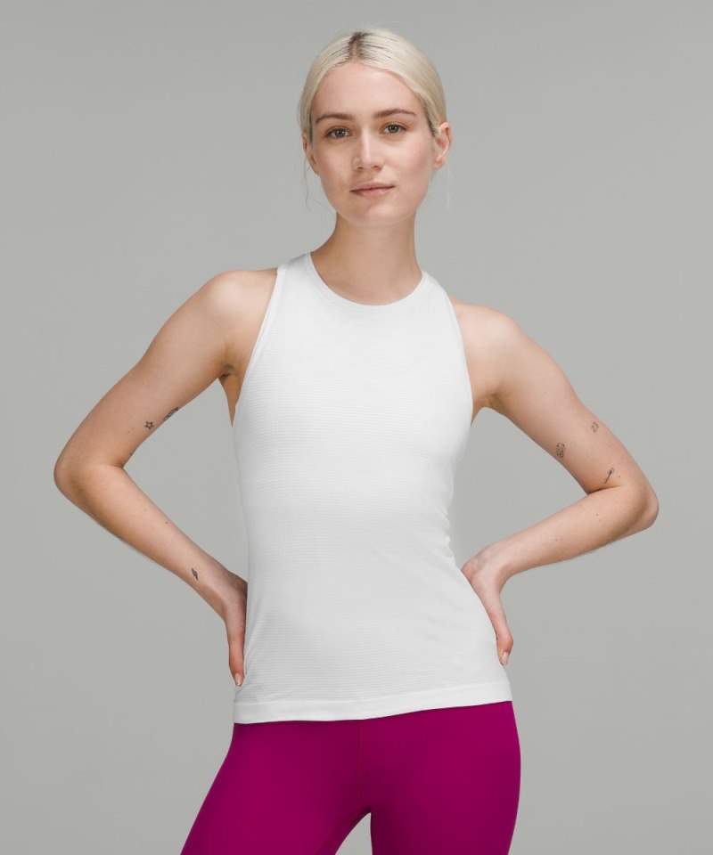 Lululemon Swiftly Tech High-Neck Tank Top 2.0 *Race Length White / White Online Outlet Sale
