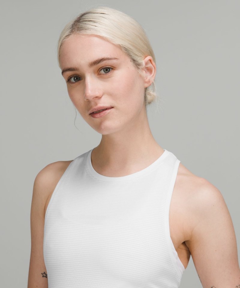 Lululemon Swiftly Tech High-Neck Tank Top 2.0 *Race Length White / White Online Outlet Sale