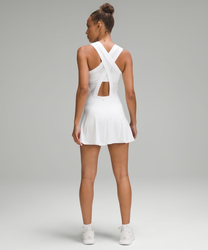 Lululemon Swiftly Tech Cross-Back Dress *Tennis White / White Online Outlet Sale