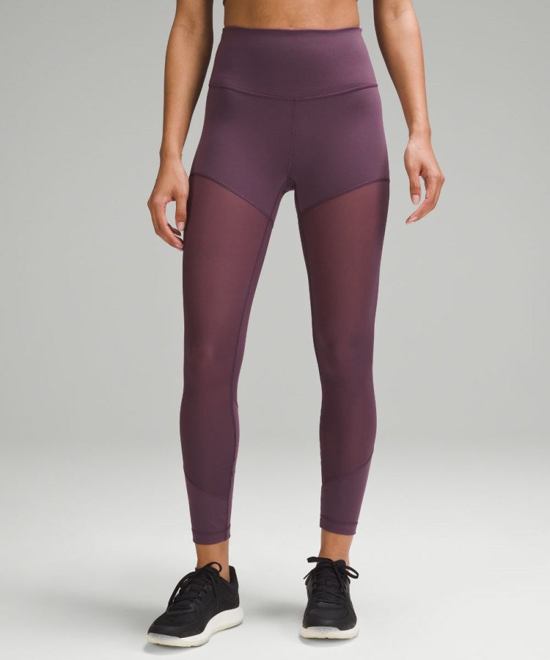 Lululemon Wunder Train Mesh High-Rise Tight 25" Grape Thistle Online Outlet Sale