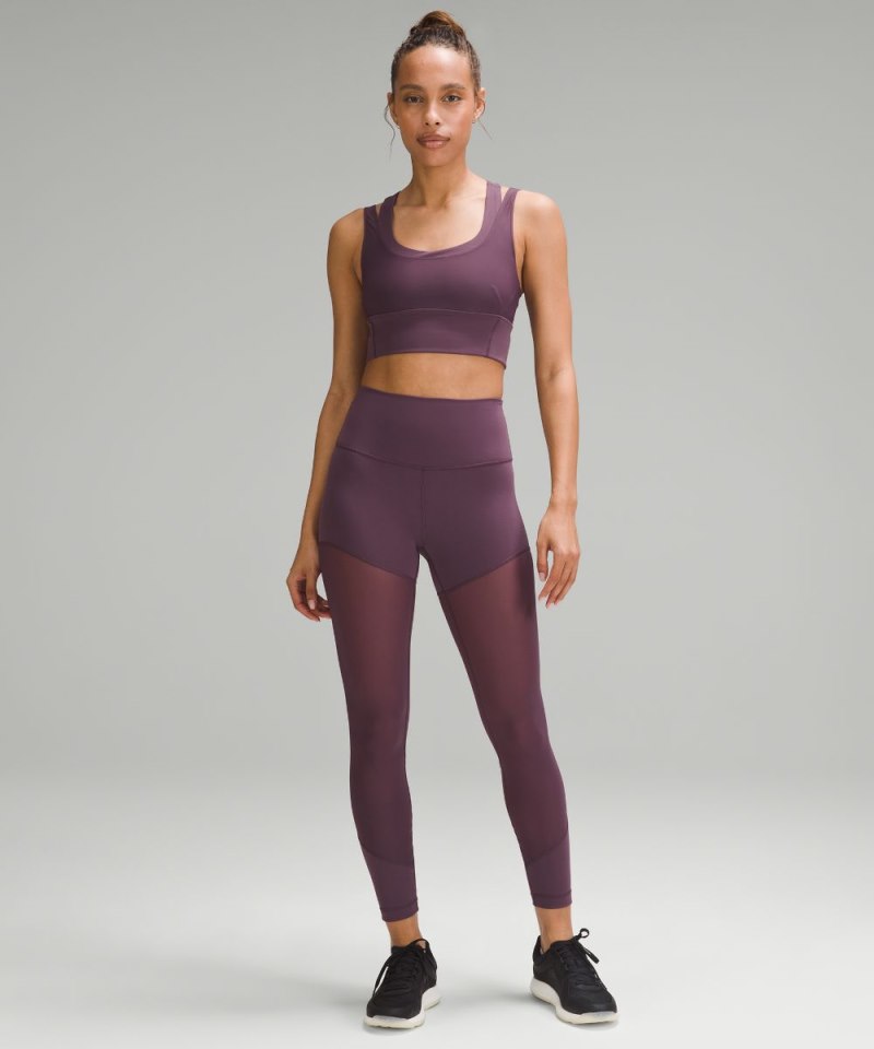 Lululemon Wunder Train Mesh High-Rise Tight 25" Grape Thistle Online Outlet Sale