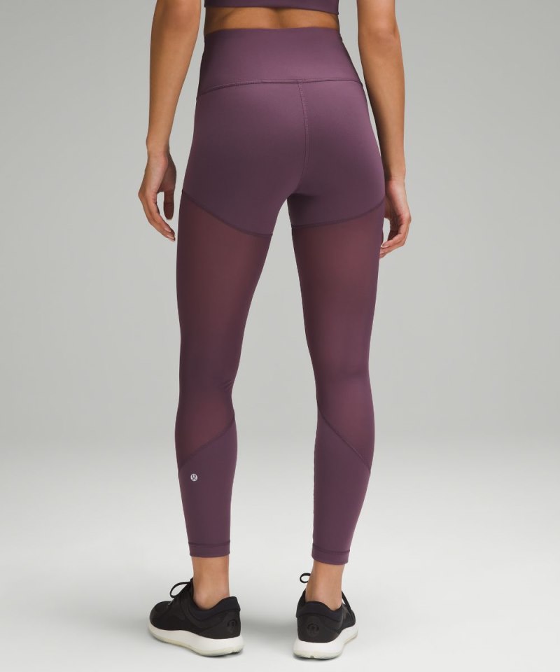 Lululemon Wunder Train Mesh High-Rise Tight 25" Grape Thistle Online Outlet Sale
