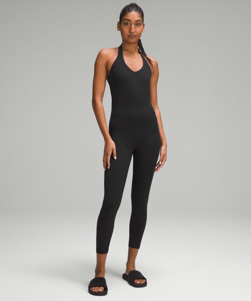 Lululemon lululemon Align™ Halter Bodysuit 25" Black Online Outlet Sale