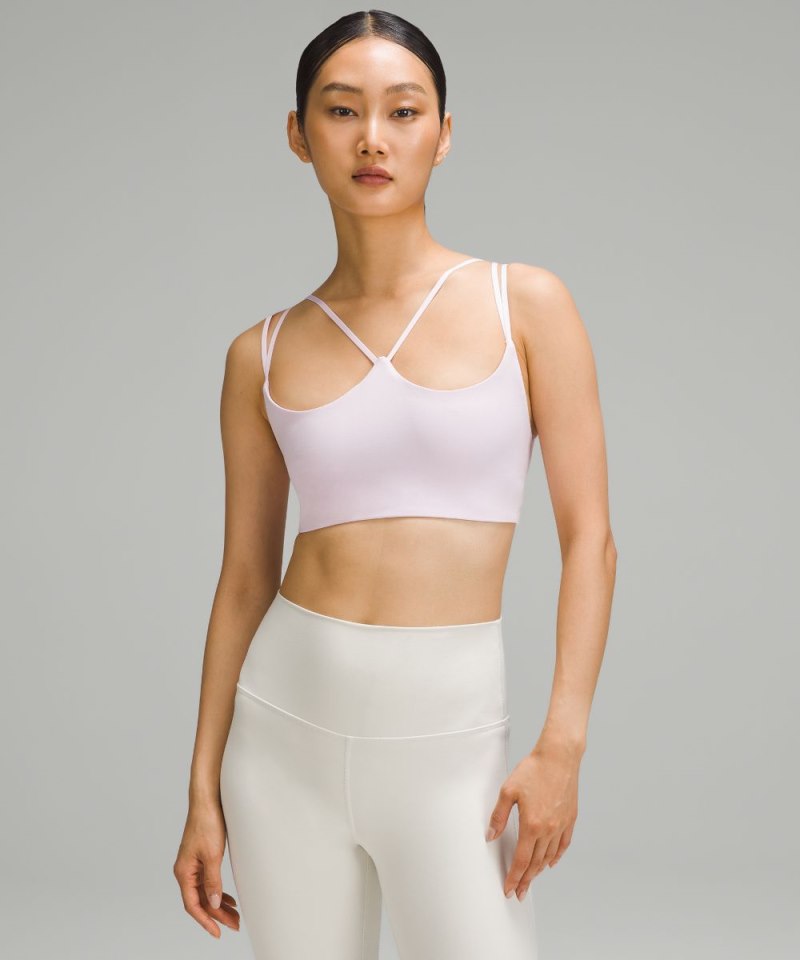 Lululemon Ribbed Nulu Strappy Yoga Bra *Light Support, A / B Cup Meadowsweet Pink Online Outlet Sale