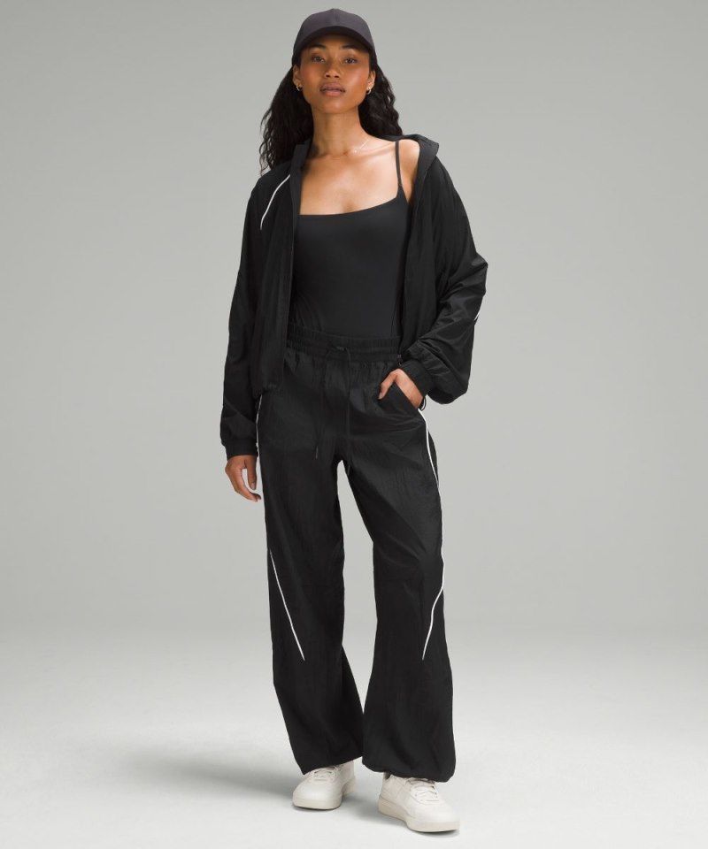 Lululemon Wundermost Ultra-Soft Nulu Square-Neck Spaghetti-Strap Bodysuit Black Online Outlet Sale