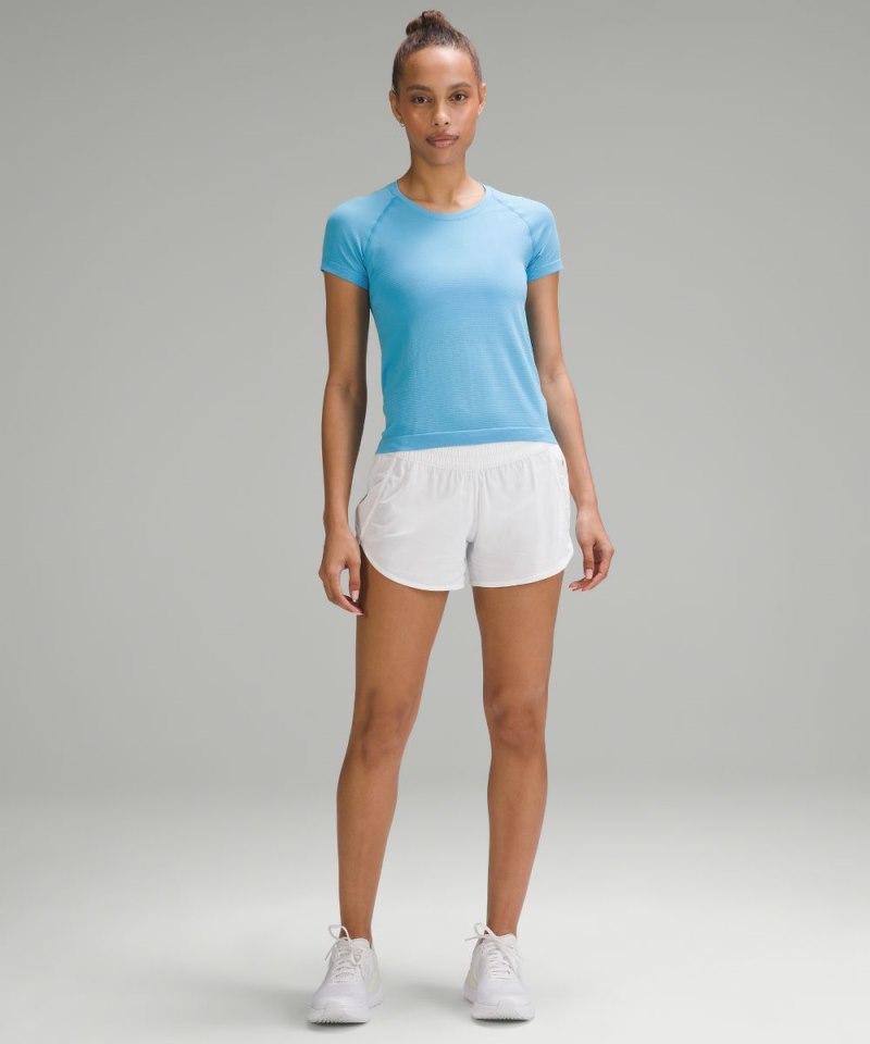Lululemon Swiftly Tech Short-Sleeve Shirt 2.0 *Waist Length Kayak Blue Light / Kayak Blue Light Online Outlet Sale
