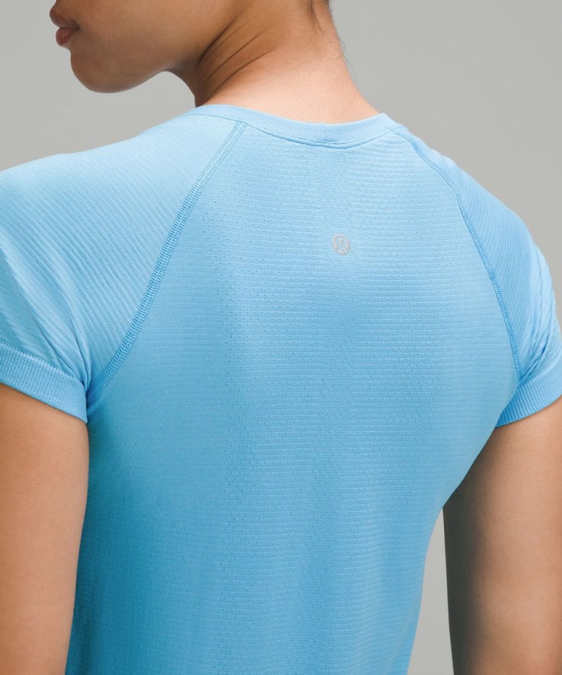 Lululemon Swiftly Tech Short-Sleeve Shirt 2.0 *Waist Length Kayak Blue Light / Kayak Blue Light Online Outlet Sale