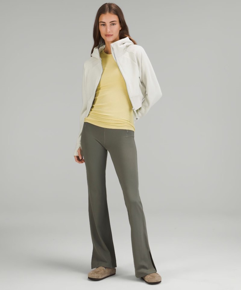 Lululemon Scuba Full-Zip Cropped Hoodie Bone Online Outlet Sale