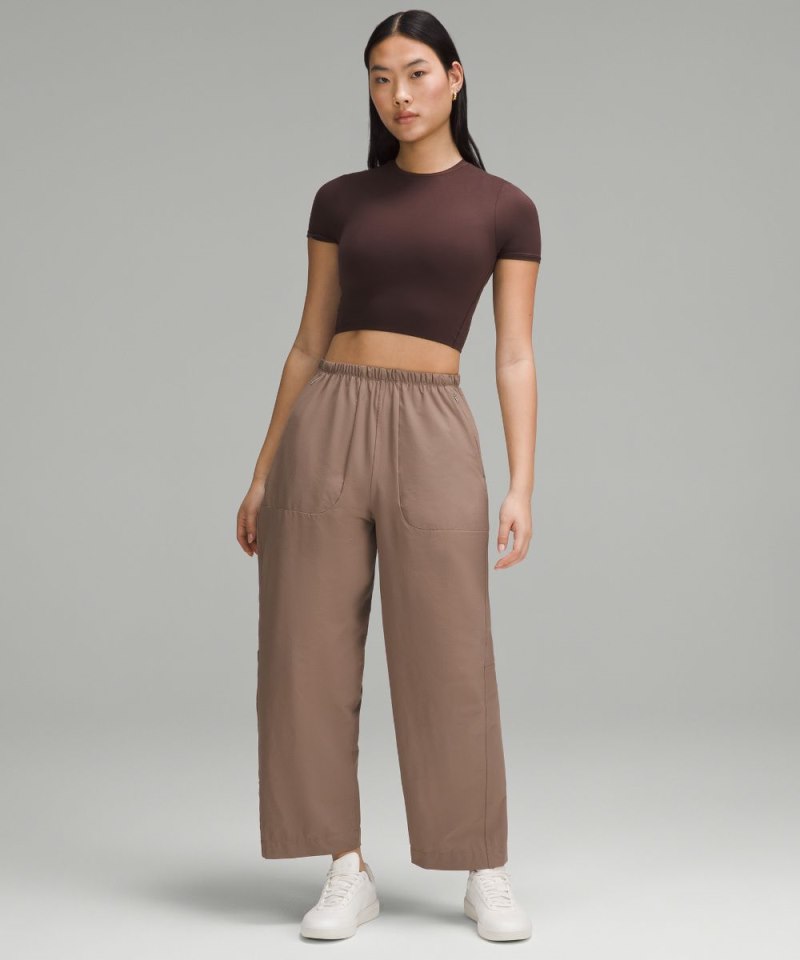 Lululemon Lightweight Mid-Rise Barrel-Leg Cropped Pant Taupetastic Online Outlet Sale