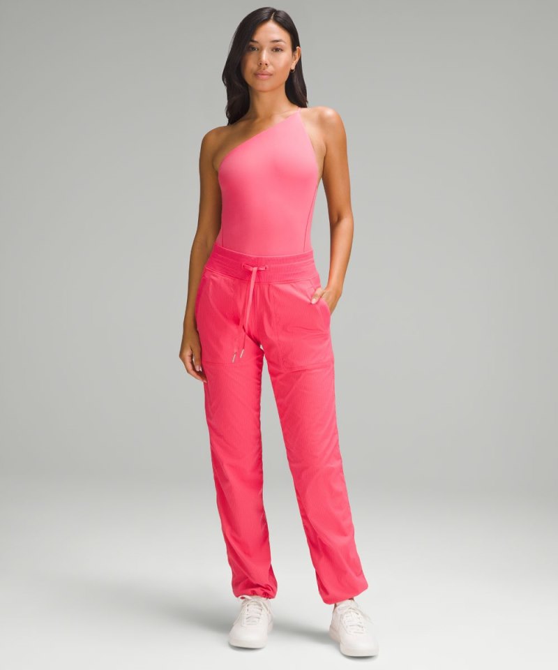 Lululemon Wundermost Ultra-Soft Nulu One-Shoulder Spaghetti-Strap Bodysuit Glaze Pink Online Outlet Sale