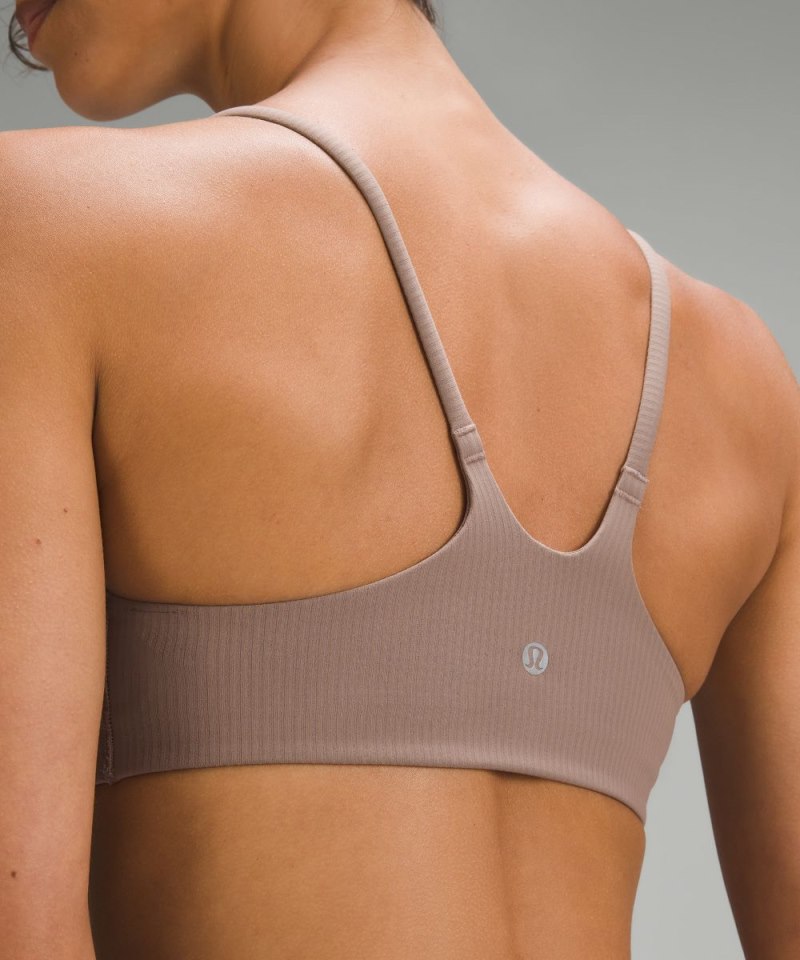 Lululemon Wunder Train Strappy Racer Bra Ribbed *Light Support, A / B Cup Taupetastic Online Outlet Sale
