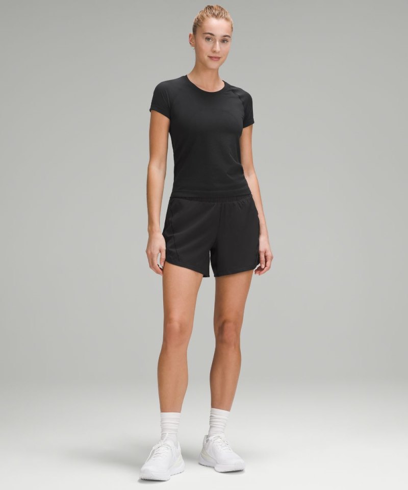 Lululemon Swiftly Tech Short-Sleeve Shirt 2.0 *Waist Length Black / Black (not available) Online Outlet Sale