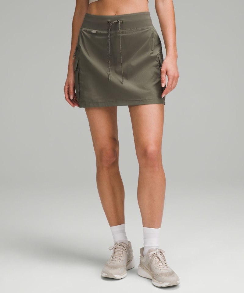 Lululemon Cargo High-Rise Hiking Skirt Army Green Online Outlet Sale