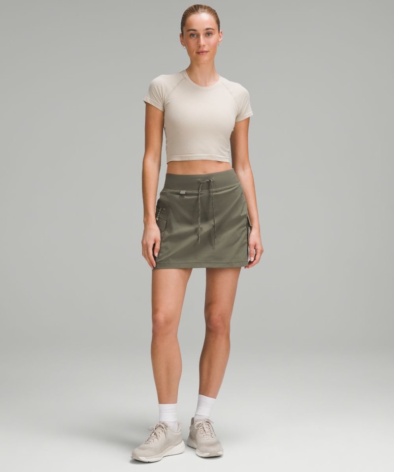 Lululemon Cargo High-Rise Hiking Skirt Army Green Online Outlet Sale