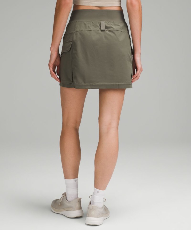 Lululemon Cargo High-Rise Hiking Skirt Army Green Online Outlet Sale