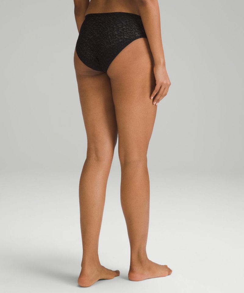 Lululemon InvisiWear Mid-Rise Bikini Underwear Performance Lace *3 Pack Black Online Outlet Sale
