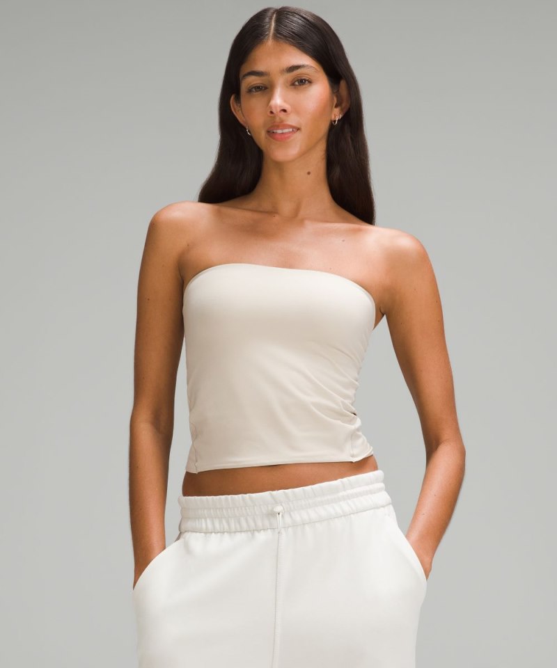 Lululemon Wundermost Ultra-Soft Nulu Tube Top Mojave Tan Online Outlet Sale