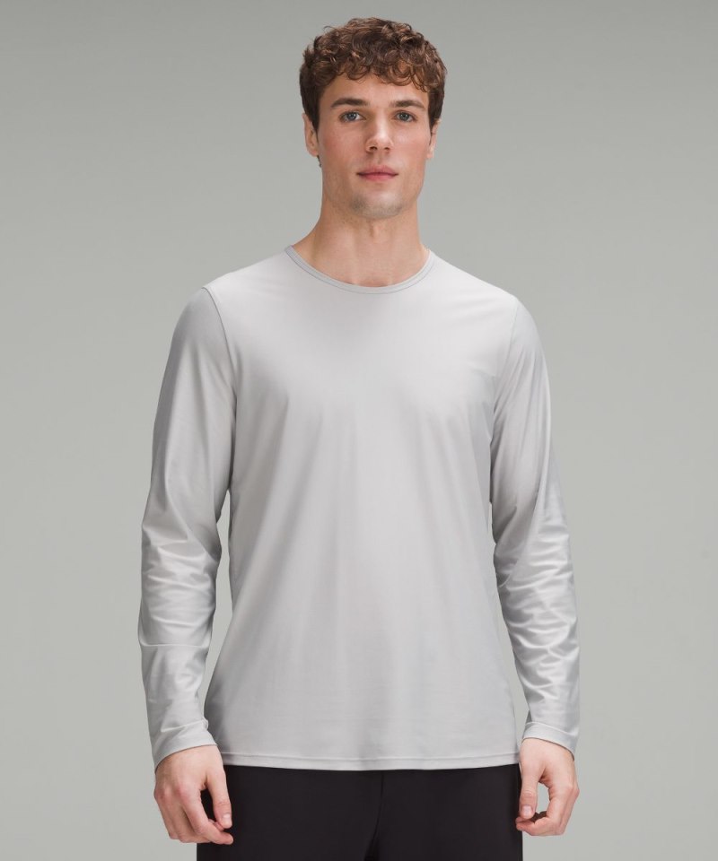 Lululemon Ultra-Soft Nulu Long-Sleeve Shirt Silver Drop Online Outlet Sale
