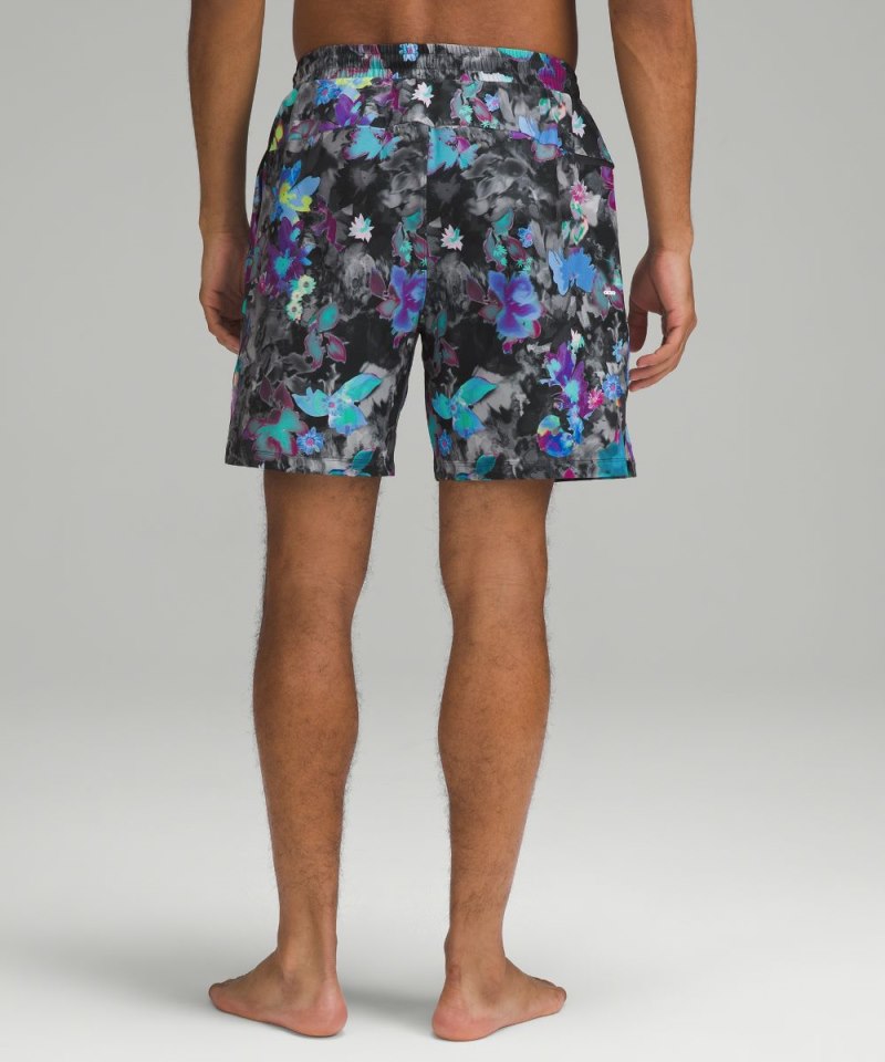 Lululemon Pool Short 7" *Lined Floral Freestyle Black Multi Online Outlet Sale