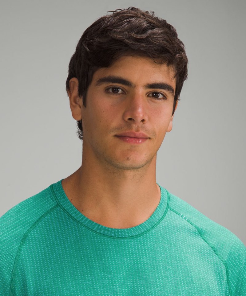 Lululemon Metal Vent Tech Short-Sleeve Shirt *Updated Fit Kayak Blue Light / Cascadia Green Online Outlet Sale