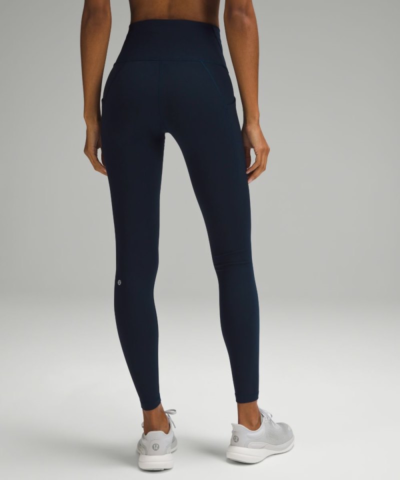Lululemon Wunder Train High-Rise Tight with Pockets 28" True Navy Online Outlet Sale