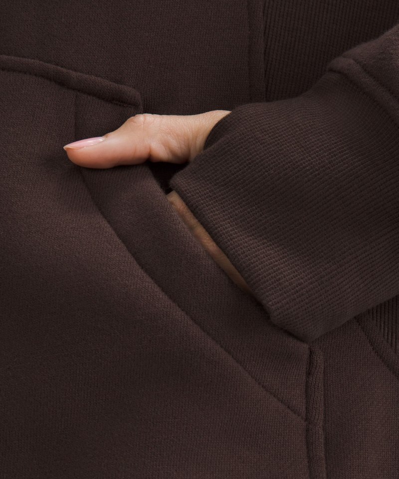 Lululemon Scuba Oversized Funnel-Neck Half Zip *Long Espresso / Gold Online Outlet Sale
