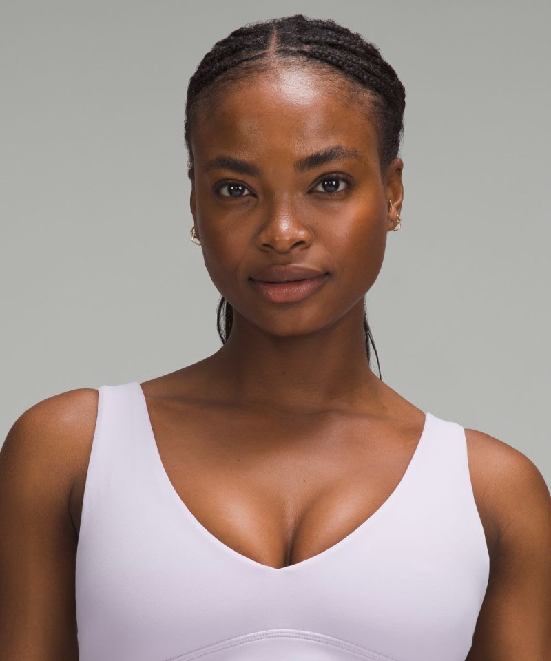 Lululemon lululemon Align™ V-Neck Bra *Light Support, C / D Cup Lilac Ether Online Outlet Sale
