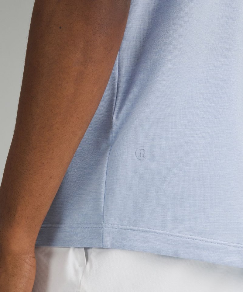 Lululemon Evolution Short-Sleeve Polo Shirt Heathered Blue Linen Online Outlet Sale