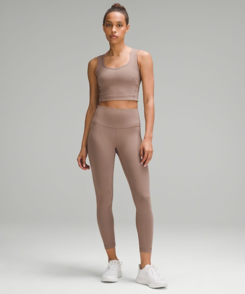 Lululemon Wunder Train Scoop-Neck Ribbed Tank Top *Medium Support, B / C Cup Taupetastic Online Outlet Sale