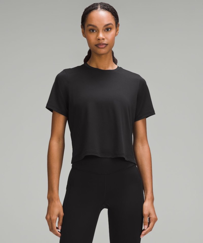 Lululemon Ultralight Waist-Length T-Shirt Black Online Outlet Sale