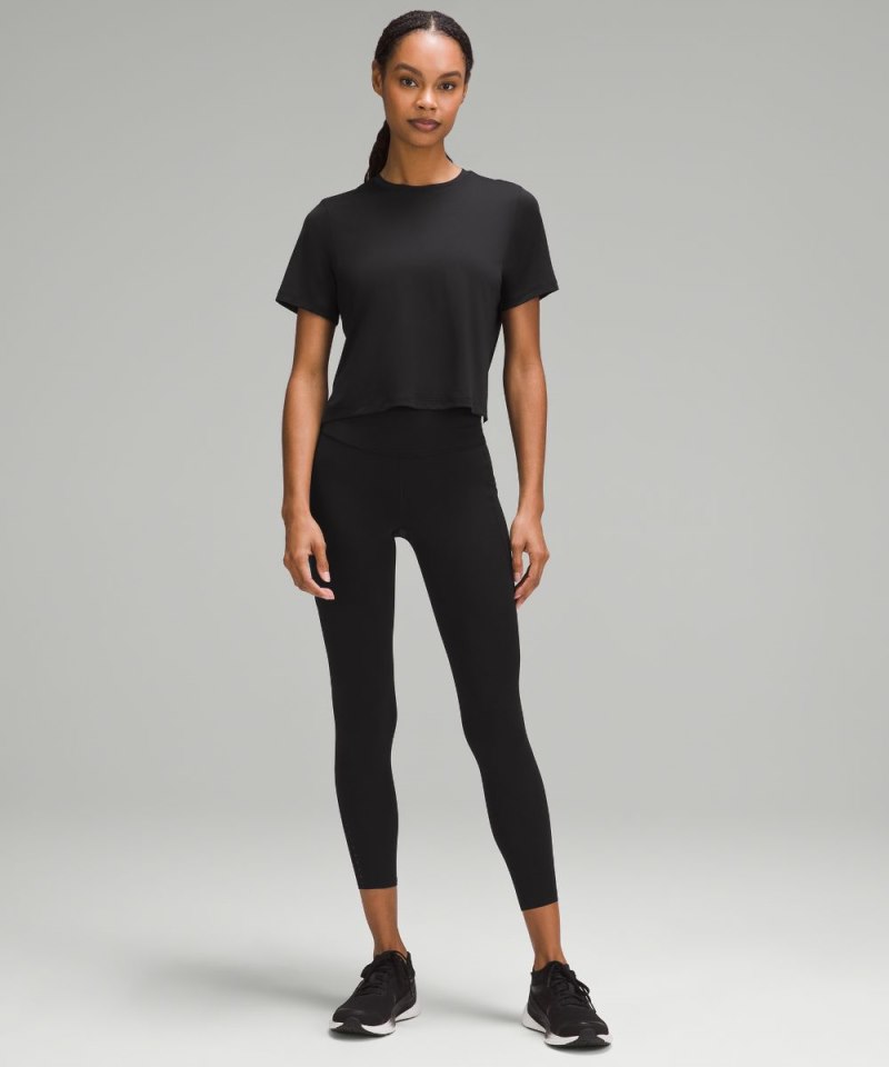 Lululemon Ultralight Waist-Length T-Shirt Black Online Outlet Sale