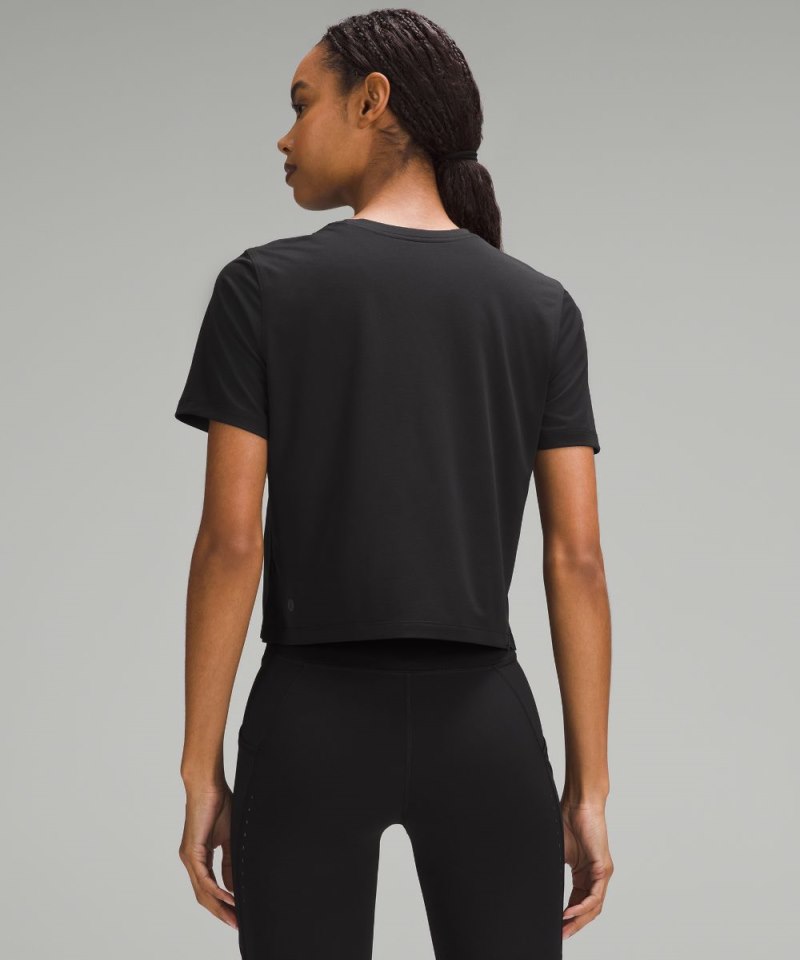Lululemon Ultralight Waist-Length T-Shirt Black Online Outlet Sale