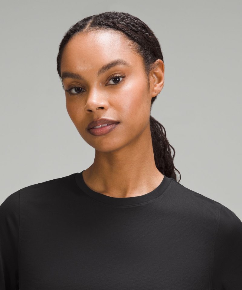 Lululemon Ultralight Waist-Length T-Shirt Black Online Outlet Sale