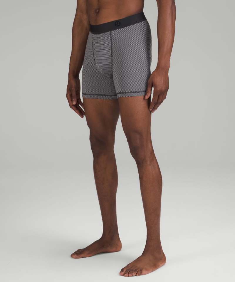 Lululemon Always In Motion Boxer 5" Jumie Stripe Rhino Grey Graphite Grey Online Outlet Sale
