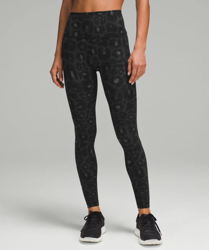 Lululemon Wunder Train High-Rise Tight 28" Spray Leopard Black Multi (not available) Online Outlet Sale