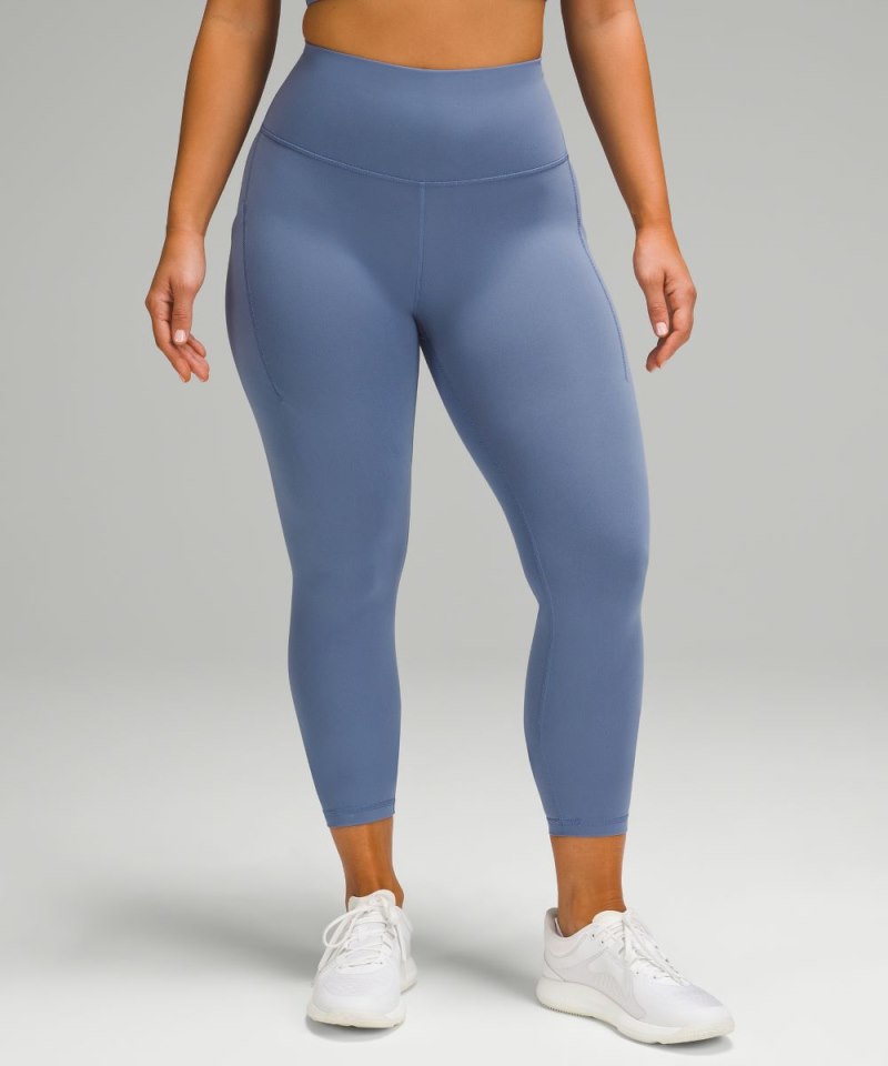 Lululemon Wunder Train Contour Fit High-Rise Tight with Pockets 25" Oasis Blue Online Outlet Sale