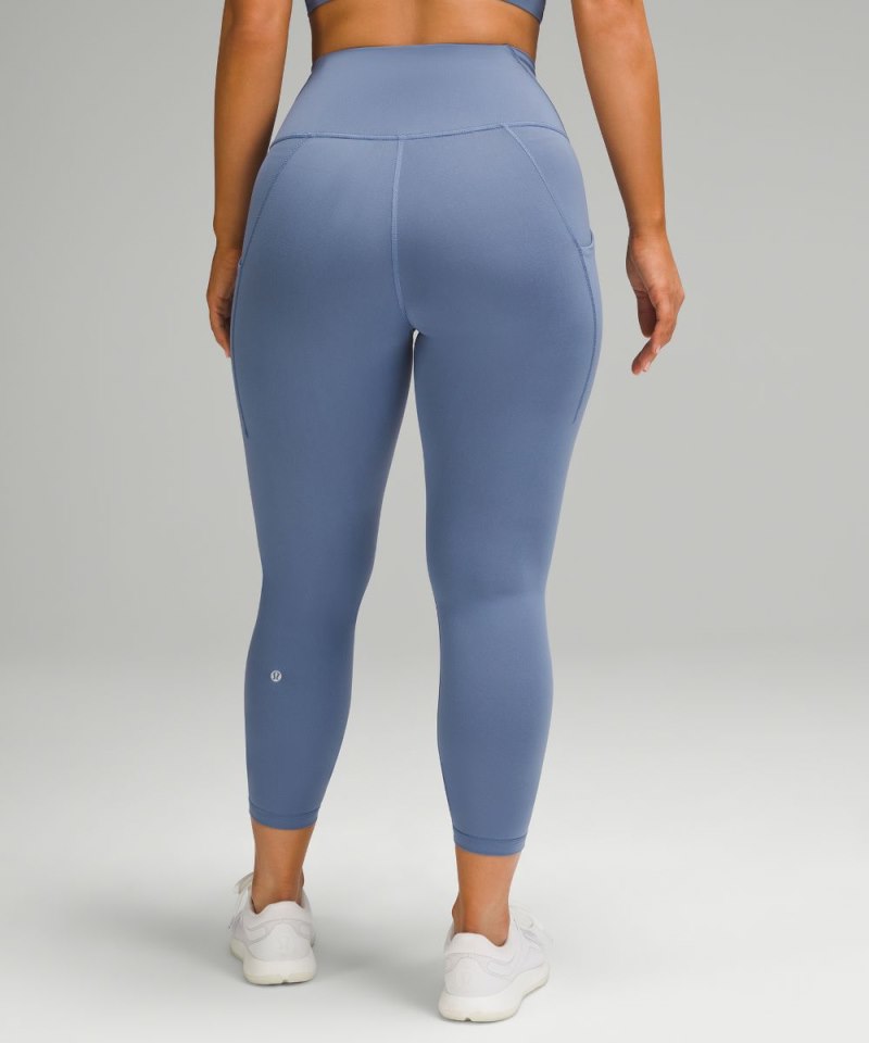 Lululemon Wunder Train Contour Fit High-Rise Tight with Pockets 25" Oasis Blue Online Outlet Sale
