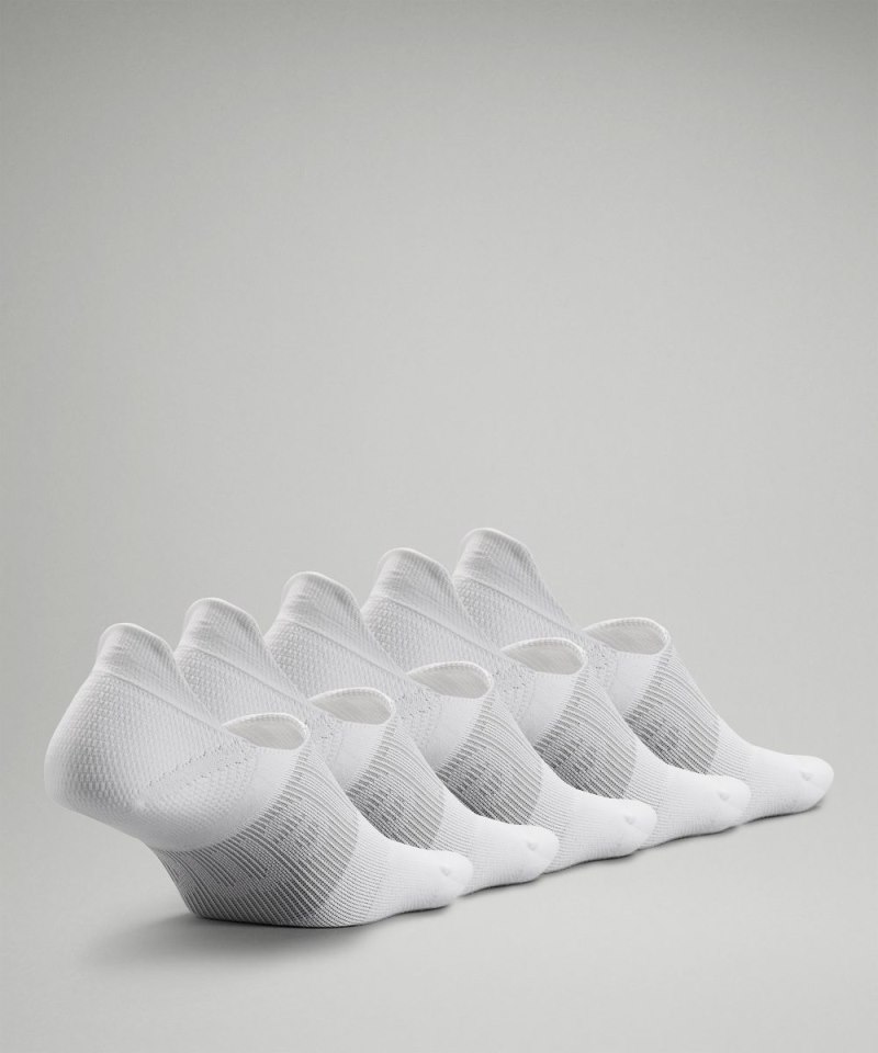 Lululemon Women's Power Stride No-Show Socks with Active Grip *5 Pack White Online Outlet Sale